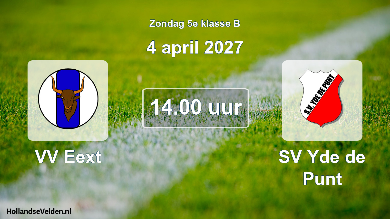Geplande wedstrijd: VV Eext - SV Yde de Punt (4 april 2027)