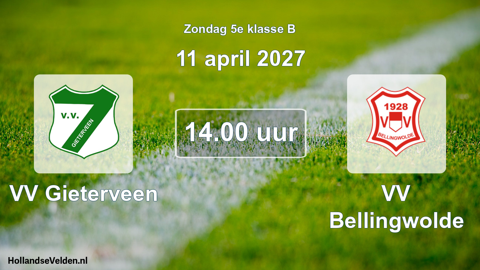 Geplande wedstrijd: VV Gieterveen - VV Bellingwolde (11 april 2027)
