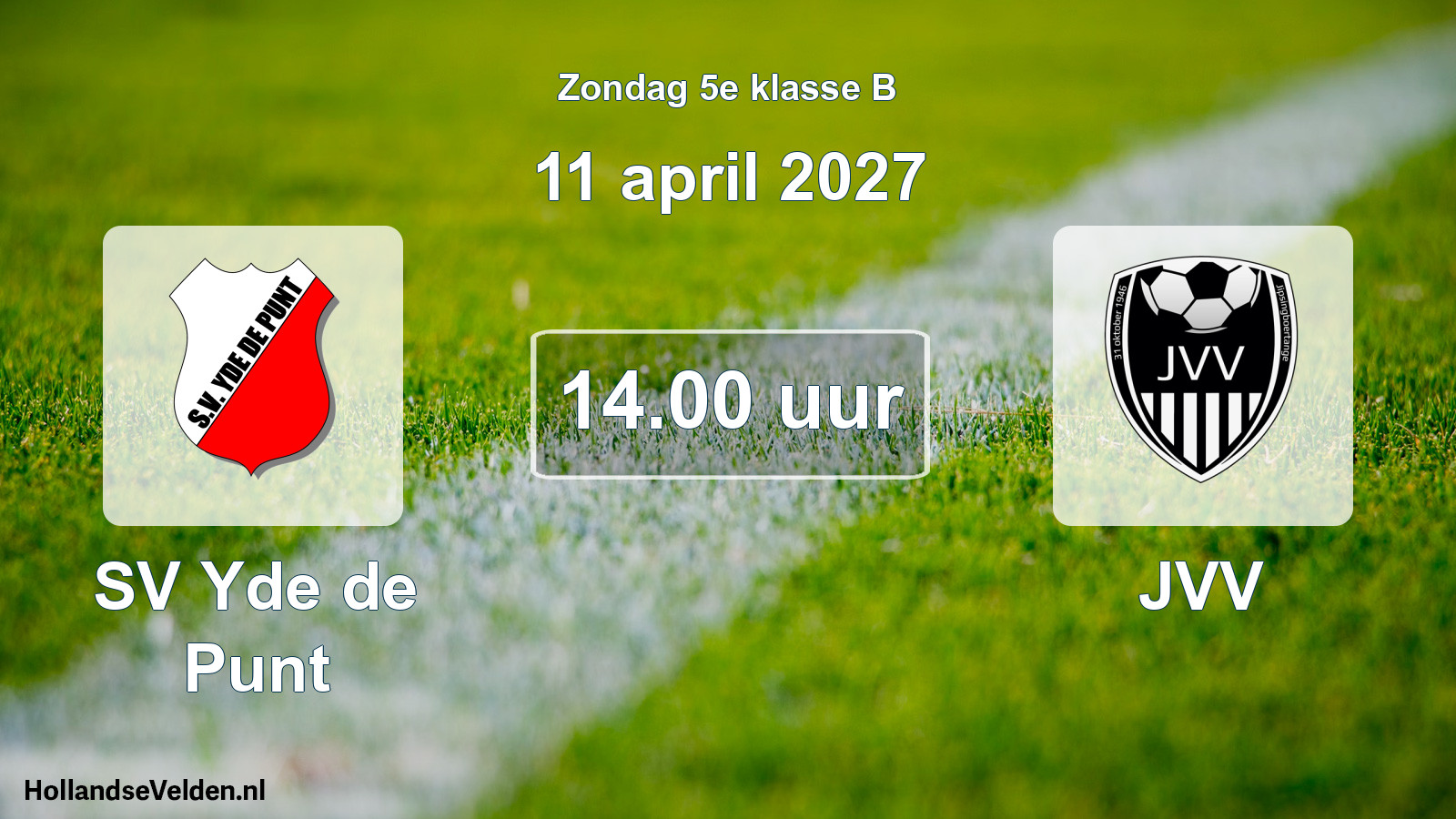 Geplande wedstrijd: SV Yde de Punt - JVV (11 april 2027)