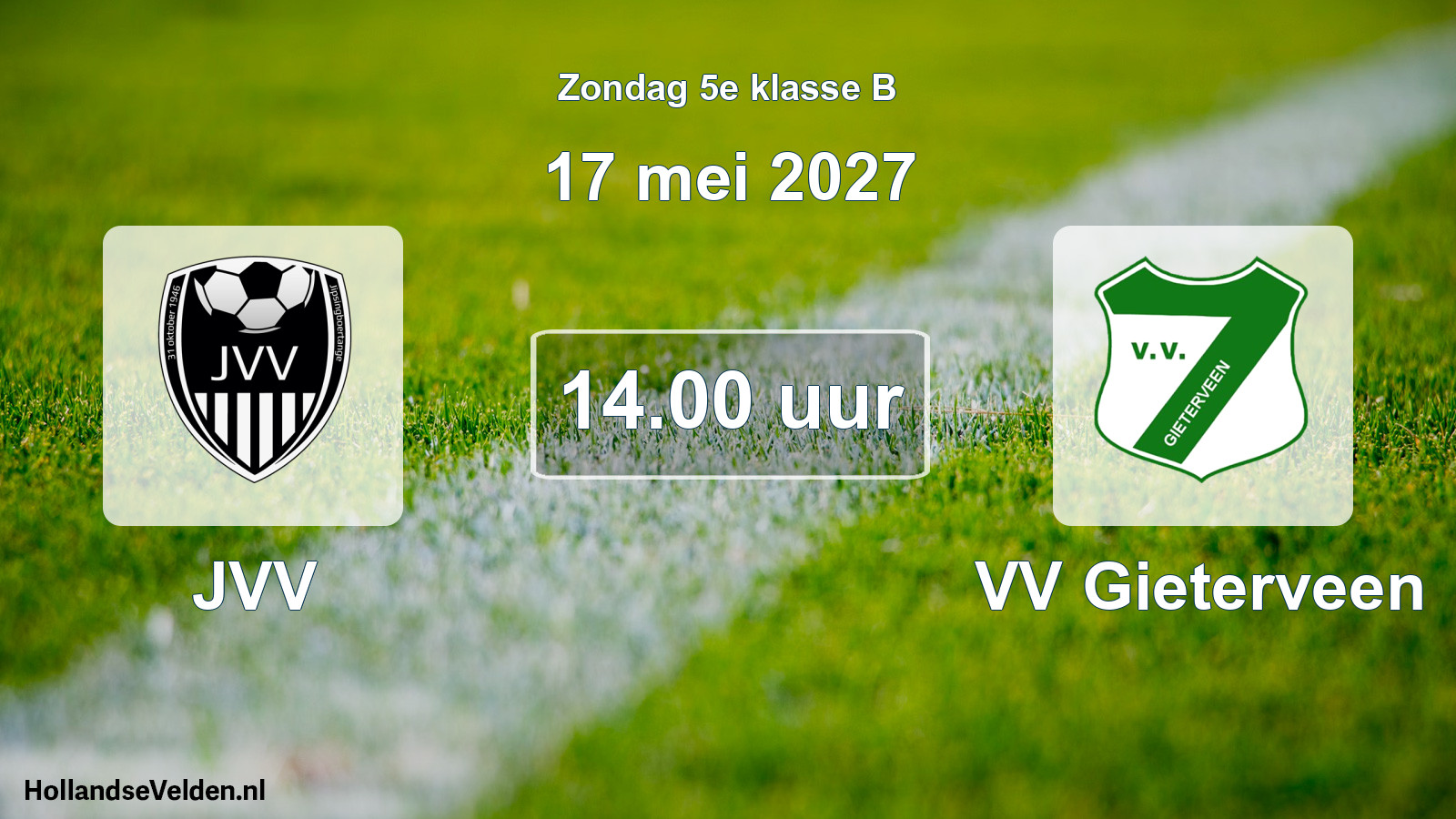 Geplande wedstrijd: JVV - VV Gieterveen (17 mei 2027)