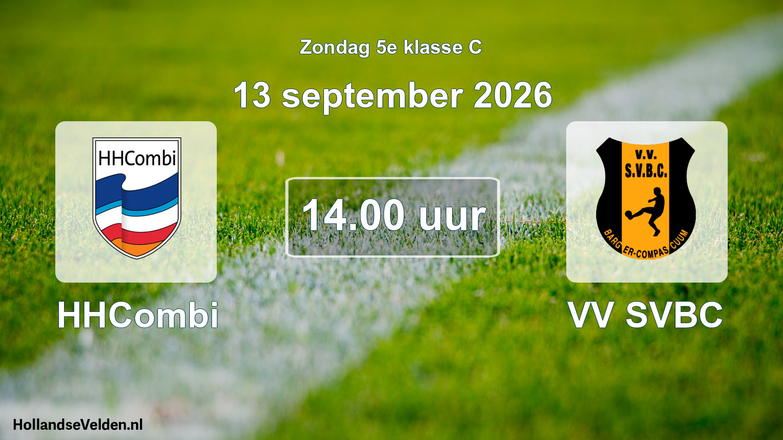 Geplande wedstrijd: HHCombi - VV SVBC (13 september 2026)
