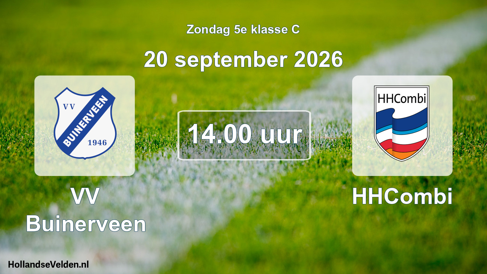 Geplande wedstrijd: VV Buinerveen - HHCombi (20 september 2026)