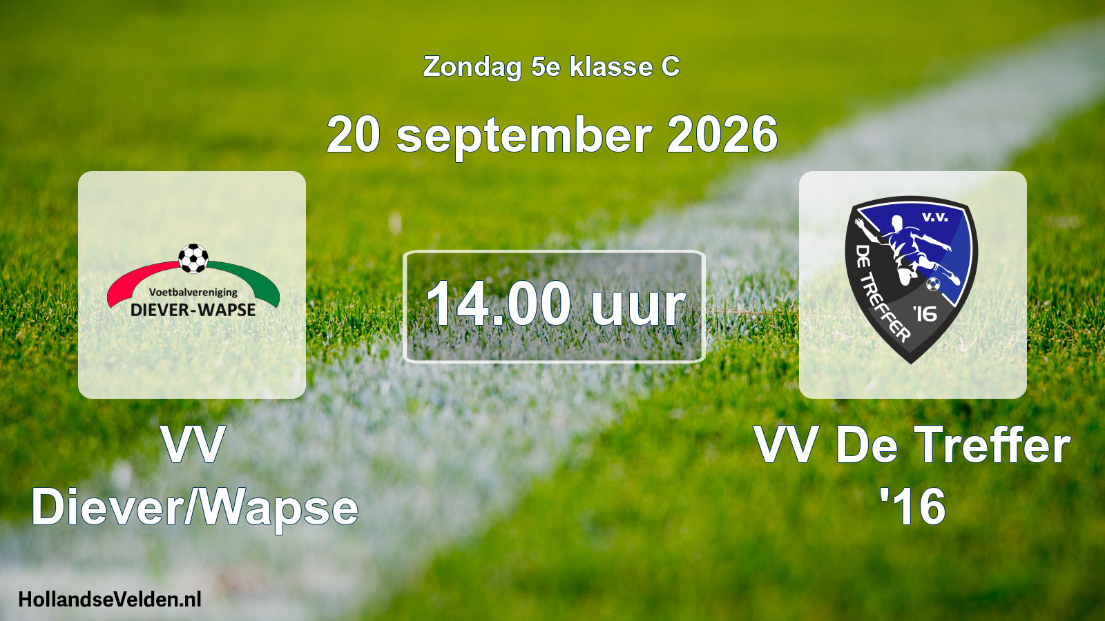 Geplande wedstrijd: VV Diever/Wapse - VV De Treffer '16 (20 september 2026)