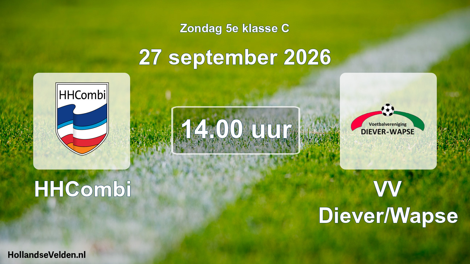 Geplande wedstrijd: HHCombi - VV Diever/Wapse (27 september 2026)