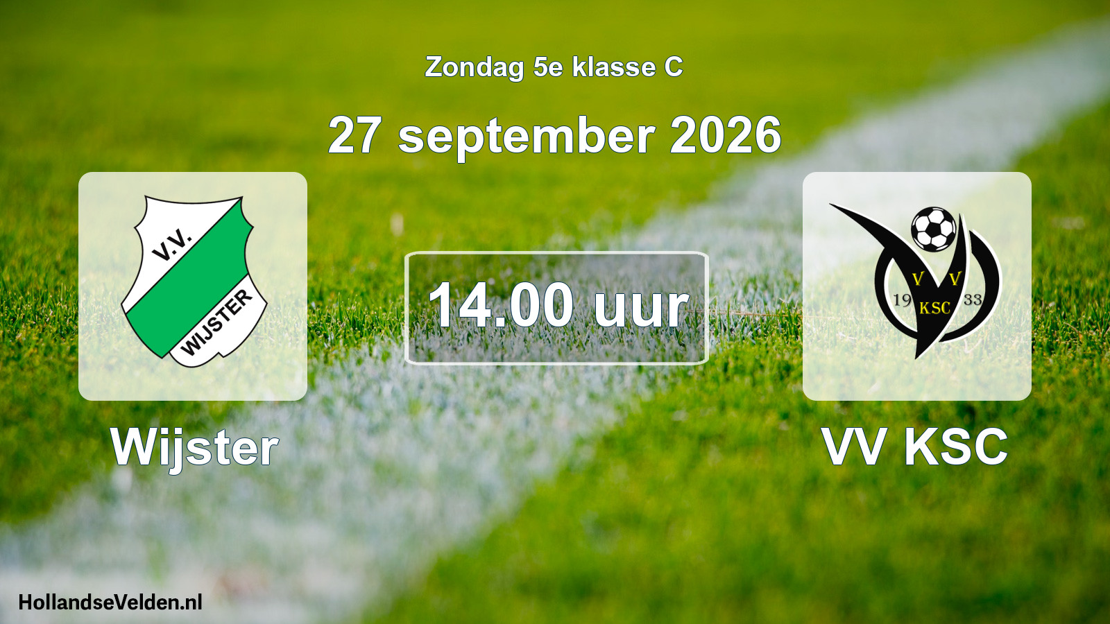 Geplande wedstrijd: Wijster - VV KSC (27 september 2026)