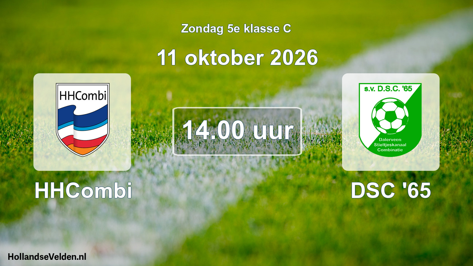 Geplande wedstrijd: HHCombi - DSC '65 (11 oktober 2026)