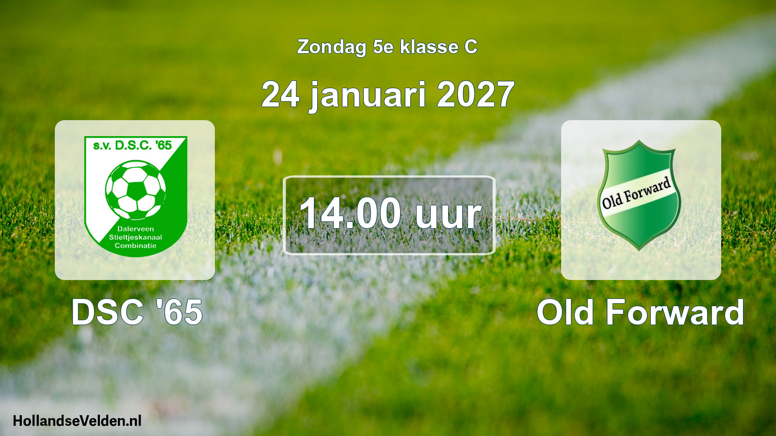 Geplande wedstrijd: DSC '65 - Old Forward (24 januari 2027)