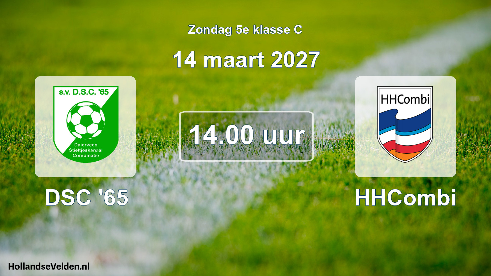 Geplande wedstrijd: DSC '65 - HHCombi (14 maart 2027)