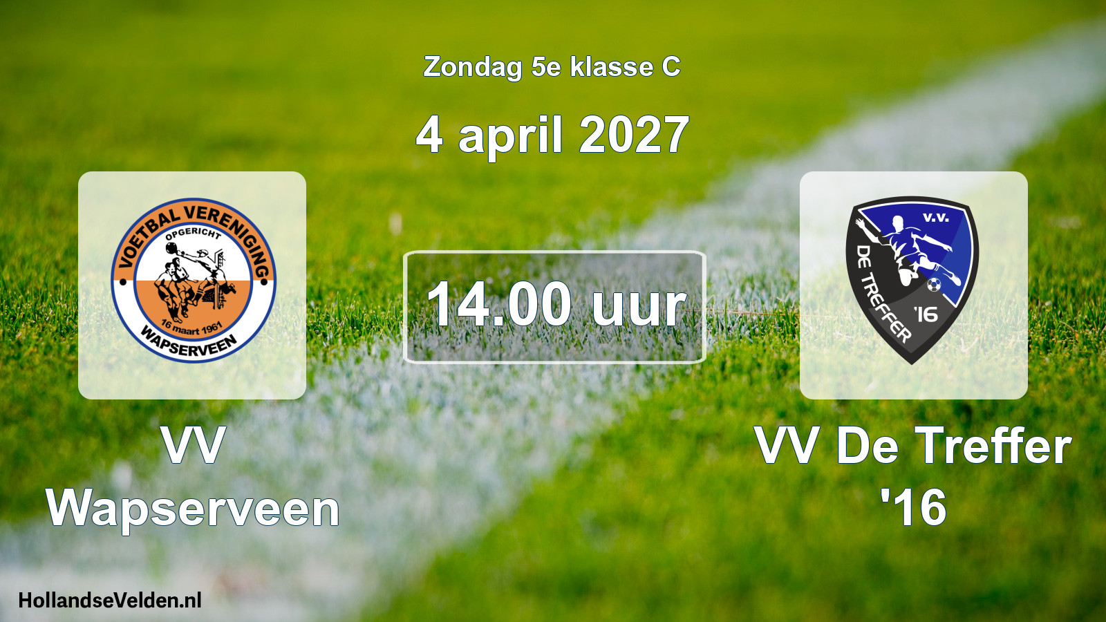 Geplande wedstrijd: VV Wapserveen - VV De Treffer '16 (4 april 2027)