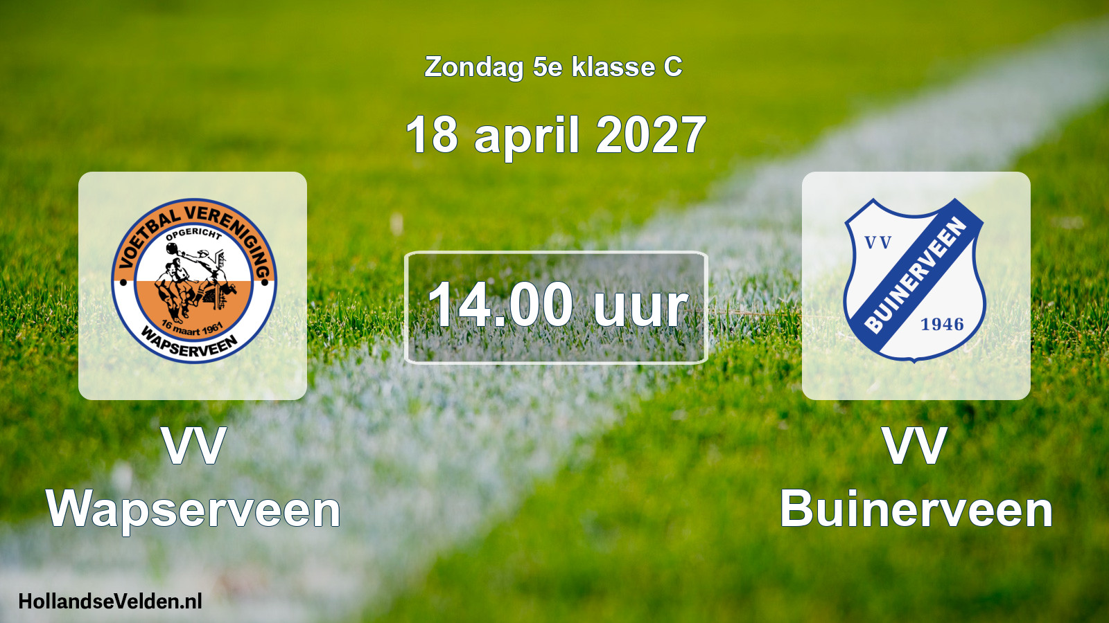 Geplande wedstrijd: VV Wapserveen - VV Buinerveen (18 april 2027)
