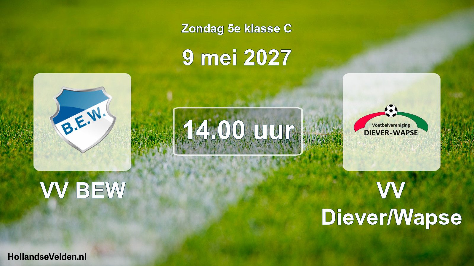 Geplande wedstrijd: VV BEW - VV Diever/Wapse (9 mei 2027)