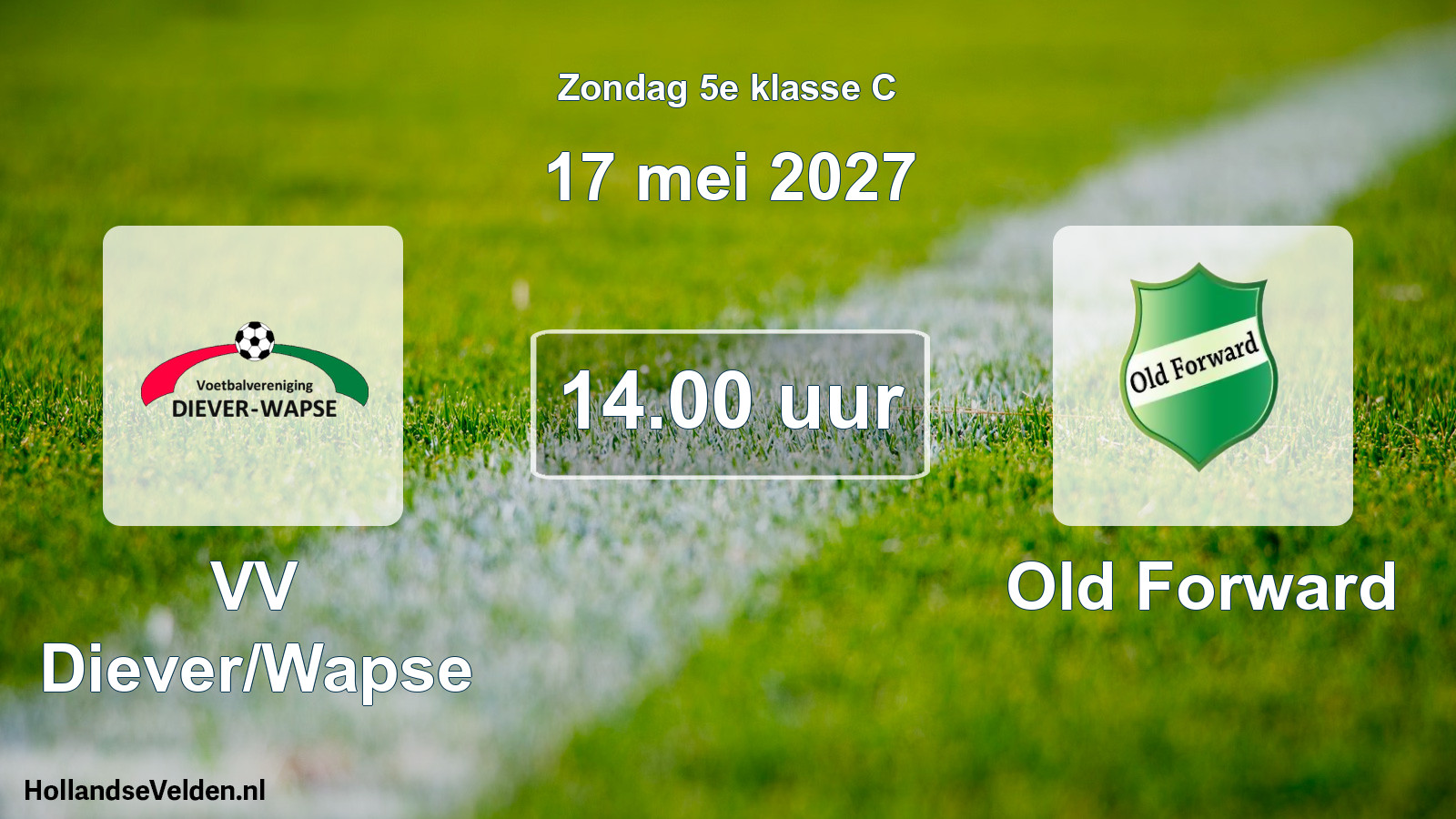 Geplande wedstrijd: VV Diever/Wapse - Old Forward (17 mei 2027)