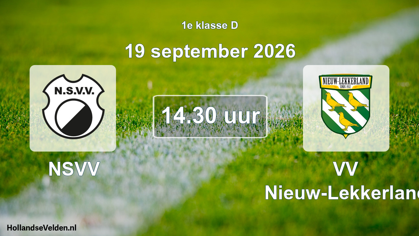 Geplande wedstrijd: NSVV - VV Nieuw-Lekkerland (19 september 2026)