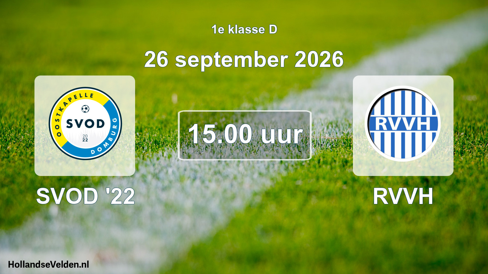 Geplande wedstrijd: SVOD '22 - RVVH (26 september 2026)