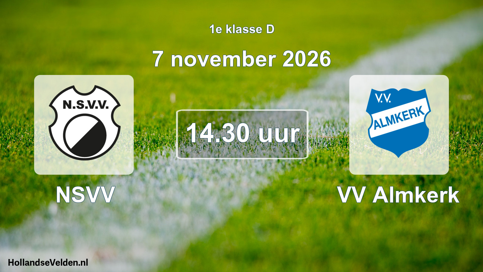 Geplande wedstrijd: NSVV - VV Almkerk (7 november 2026)