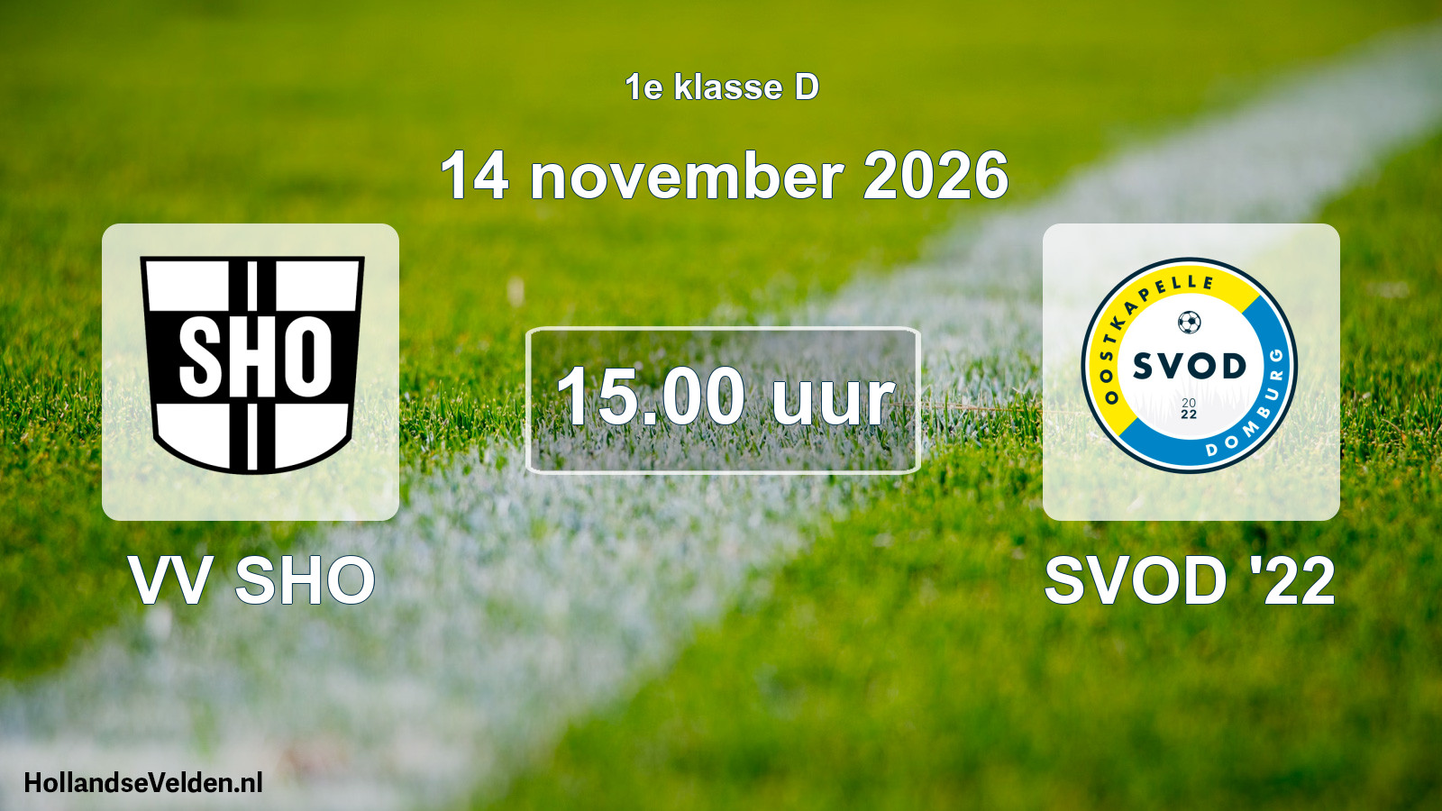 Geplande wedstrijd: VV SHO - SVOD '22 (14 november 2026)