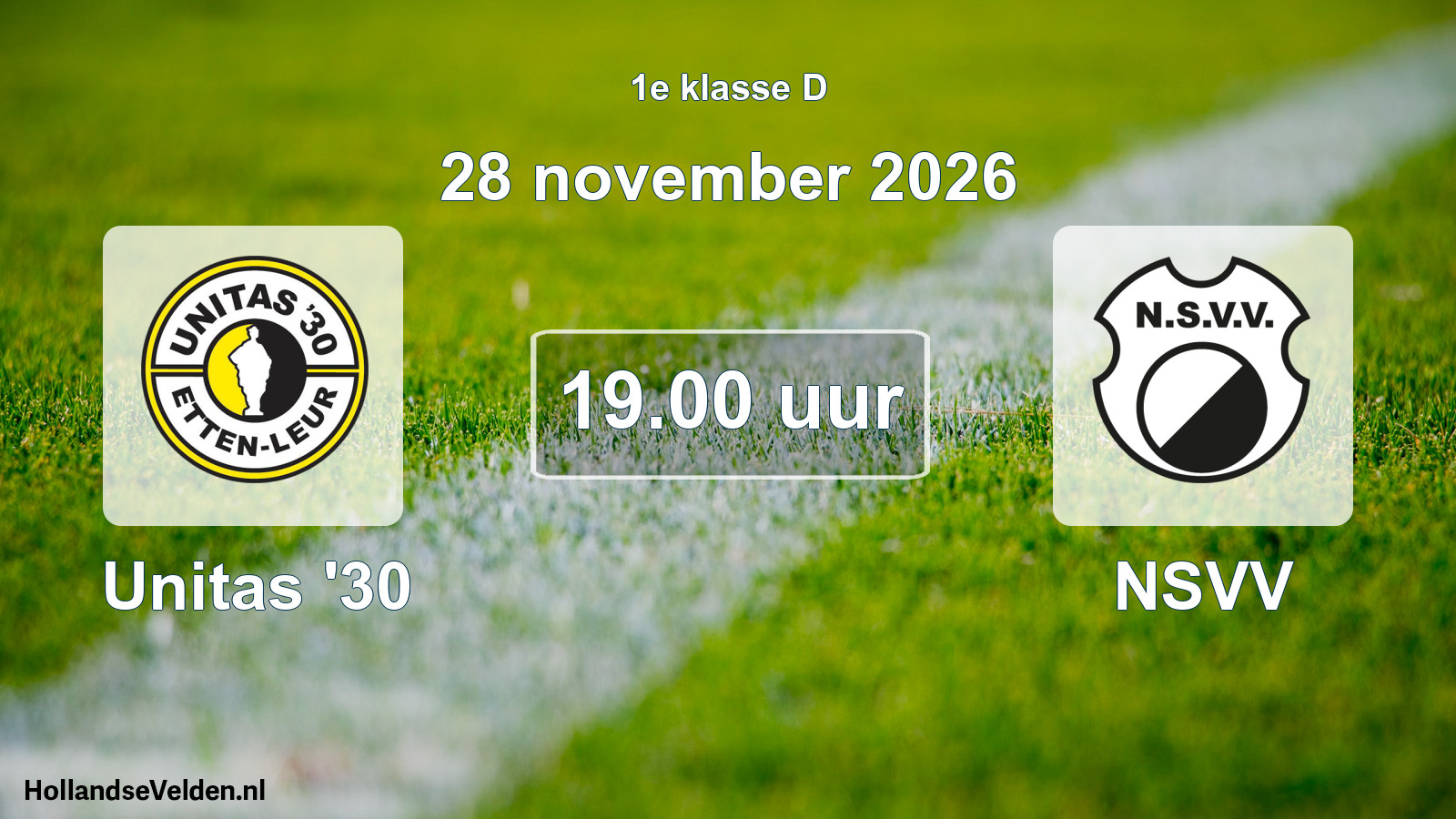 Geplande wedstrijd: Unitas '30 - NSVV (28 november 2026)