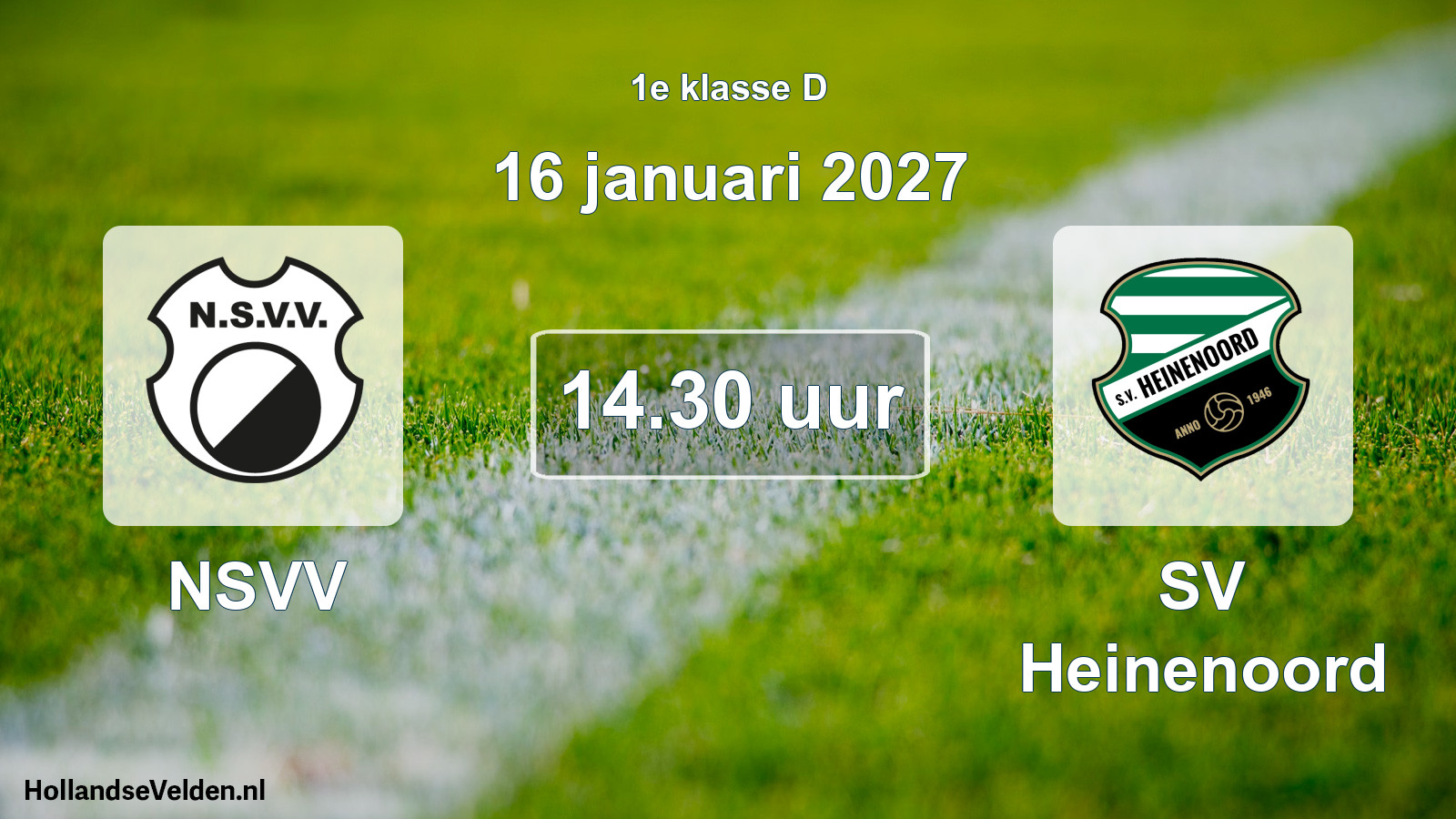 Geplande wedstrijd: NSVV - SV Heinenoord (16 januari 2027)