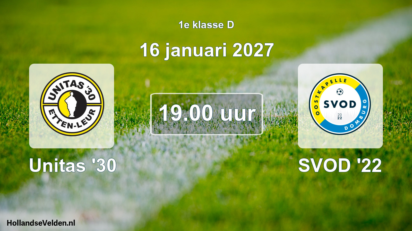 Geplande wedstrijd: Unitas '30 - SVOD '22 (16 januari 2027)