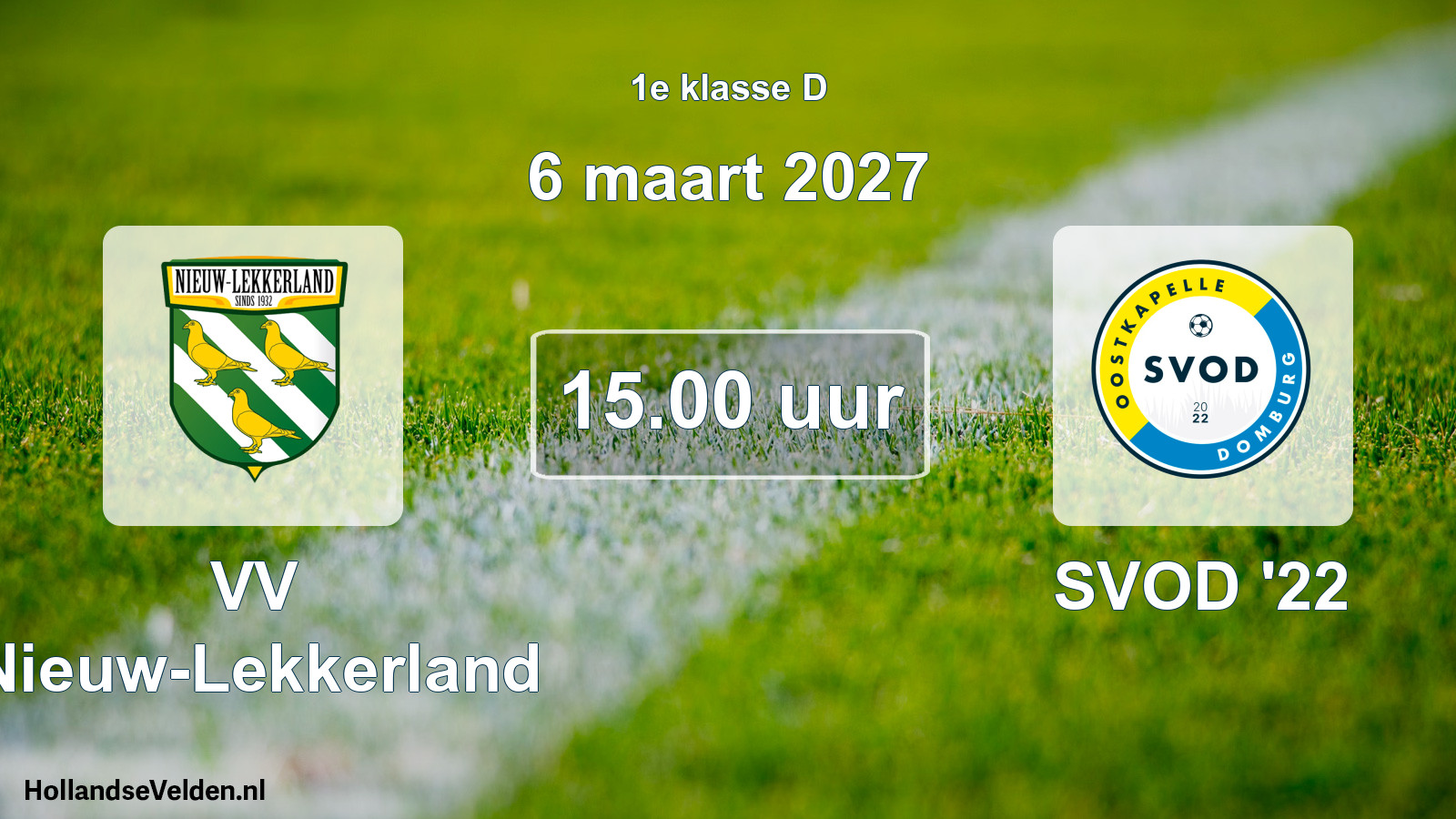 Geplande wedstrijd: VV Nieuw-Lekkerland - SVOD '22 (6 maart 2027)