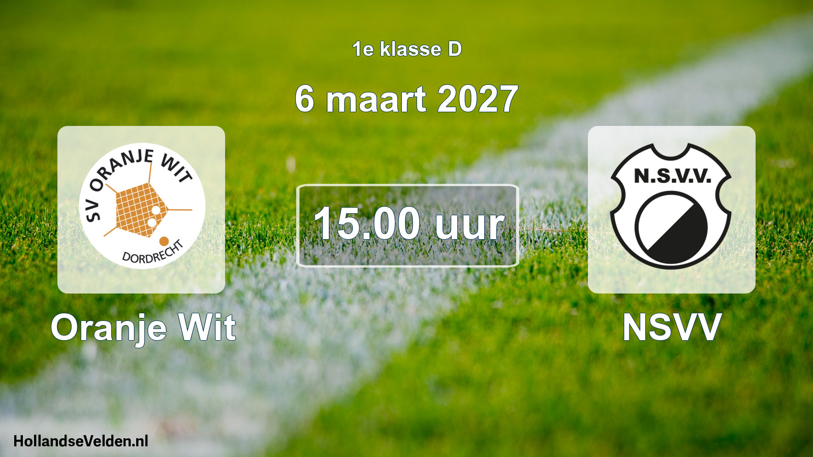 Geplande wedstrijd: Oranje Wit - NSVV (6 maart 2027)