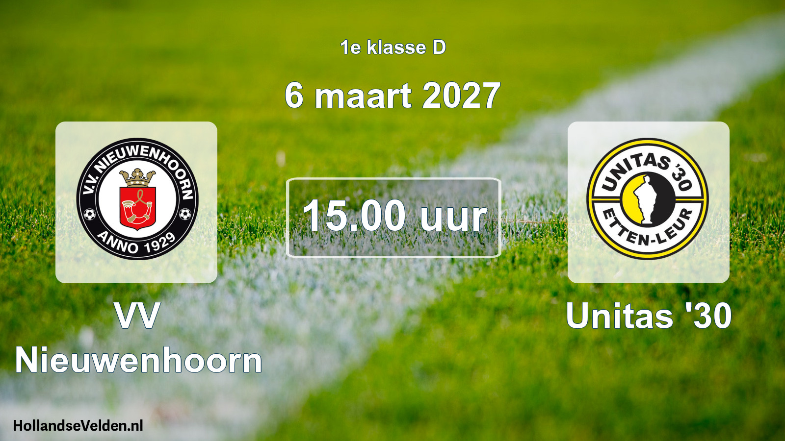 Geplande wedstrijd: VV Nieuwenhoorn - Unitas '30 (6 maart 2027)