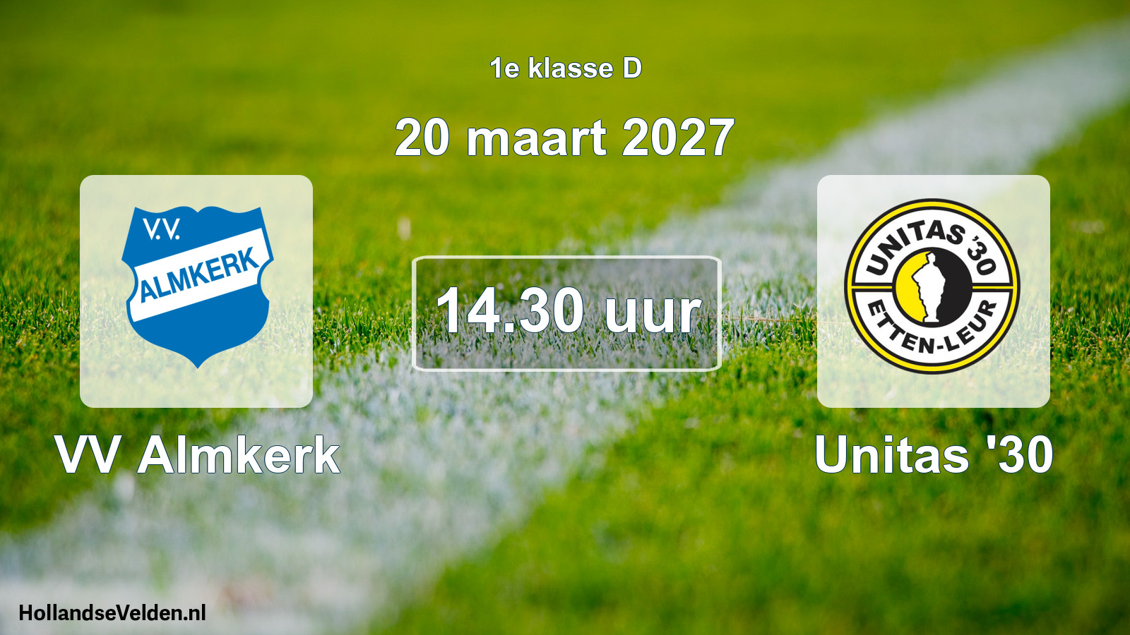 Geplande wedstrijd: VV Almkerk - Unitas '30 (20 maart 2027)
