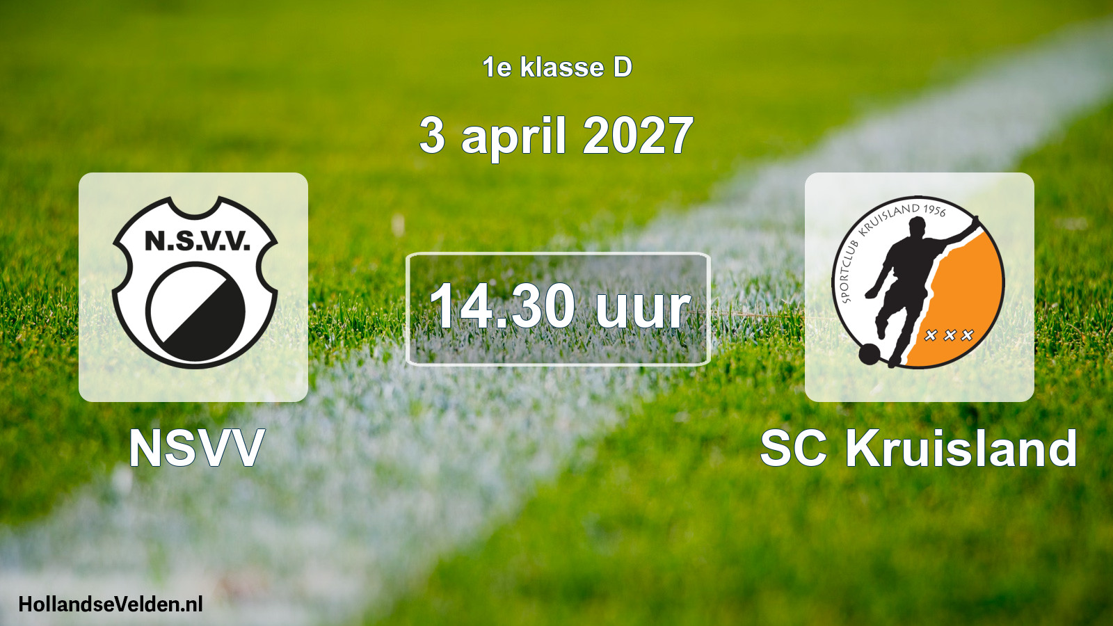 Geplande wedstrijd: NSVV - SC Kruisland (3 april 2027)