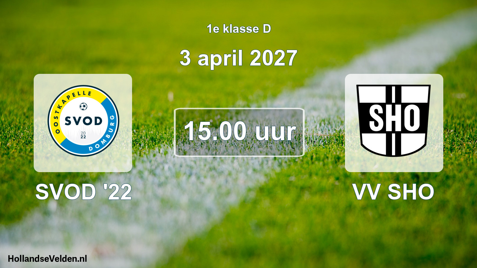 Geplande wedstrijd: SVOD '22 - VV SHO (3 april 2027)