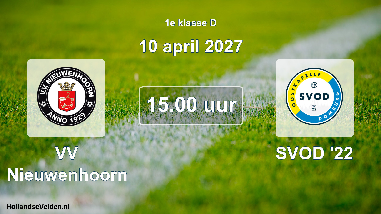 Geplande wedstrijd: VV Nieuwenhoorn - SVOD '22 (10 april 2027)