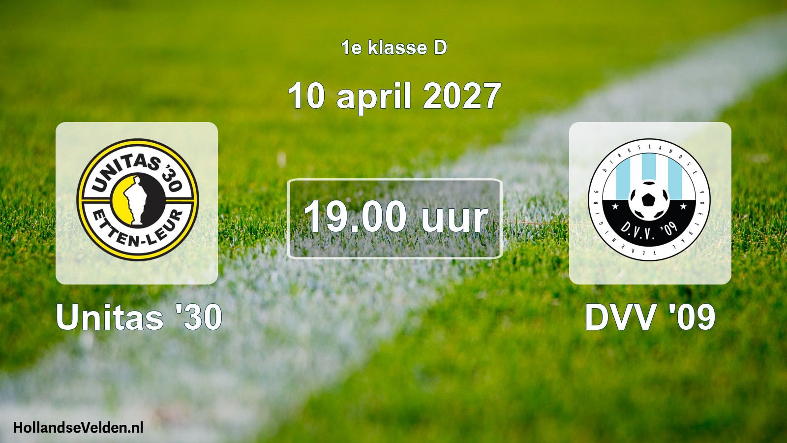 Geplande wedstrijd: Unitas '30 - DVV '09 (10 april 2027)