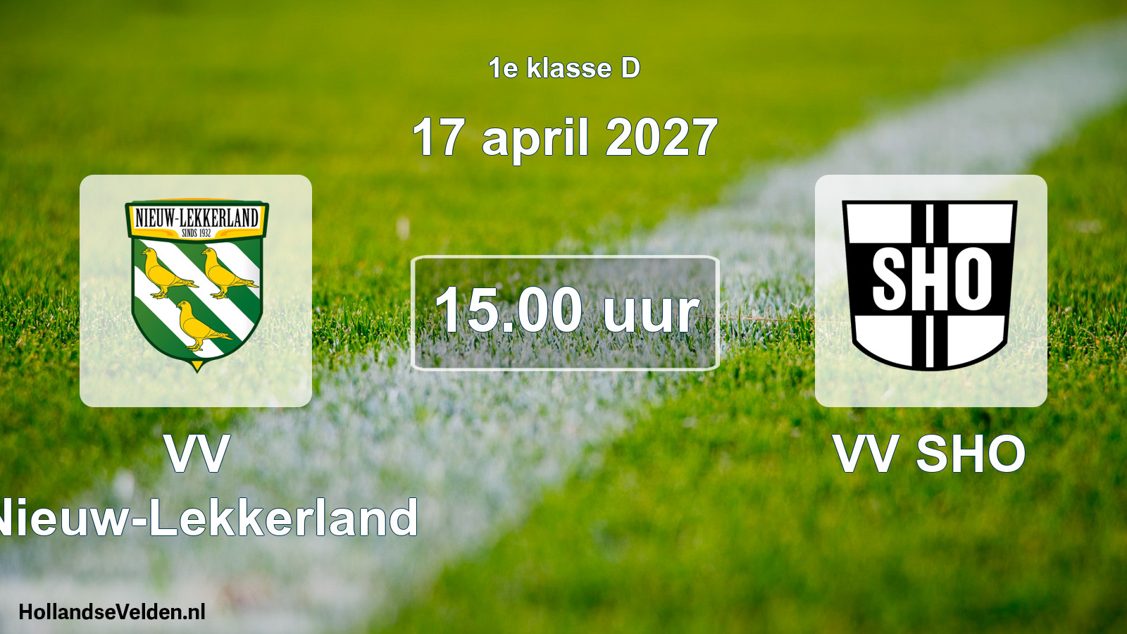 Geplande wedstrijd: VV Nieuw-Lekkerland - VV SHO (17 april 2027)
