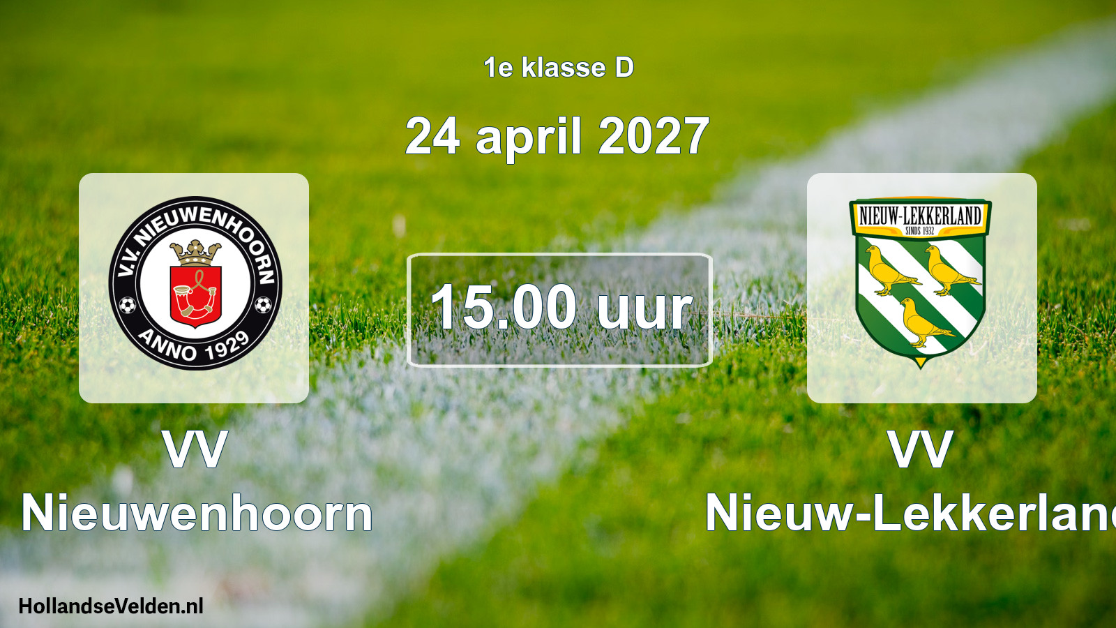 Scheduled Match: VV Nieuwenhoorn - VV Nieuw-Lekkerland (24 April 2027)