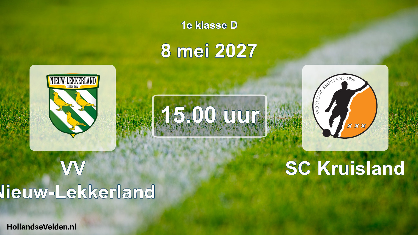 Geplande wedstrijd: VV Nieuw-Lekkerland - SC Kruisland (8 mei 2027)
