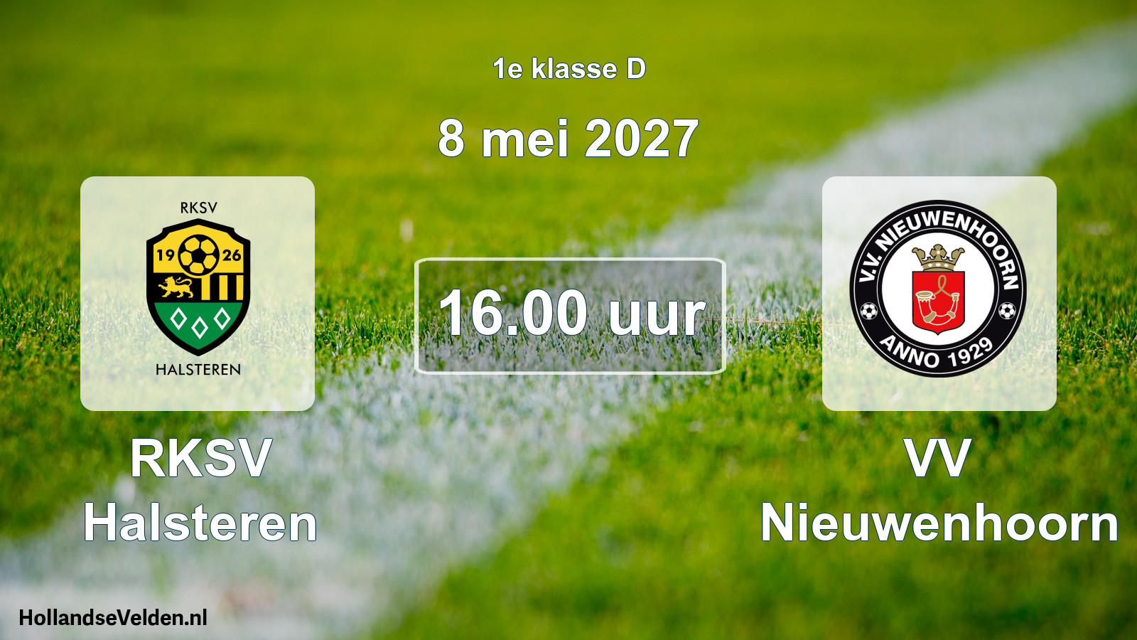 Geplande wedstrijd: RKSV Halsteren - VV Nieuwenhoorn (8 mei 2027)