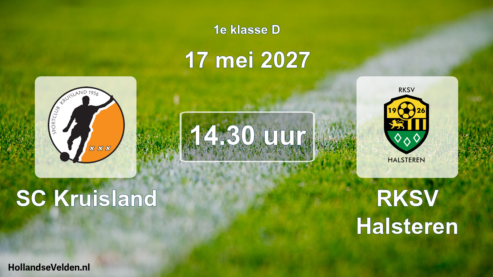 Geplande wedstrijd: SC Kruisland - RKSV Halsteren (17 mei 2027)