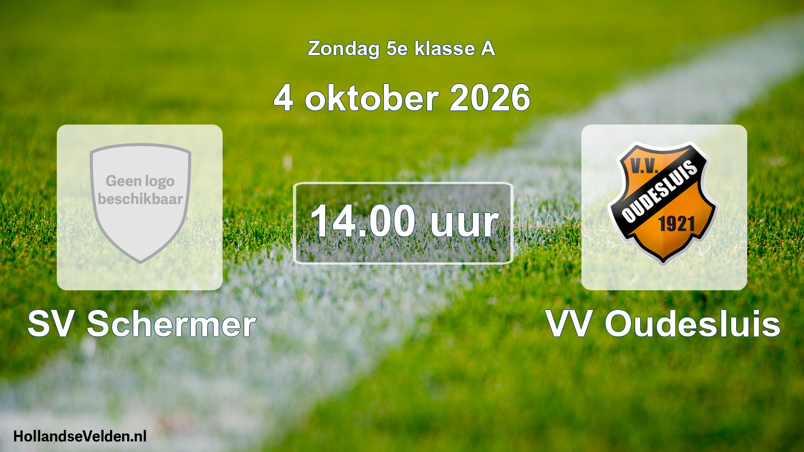 Scheduled Match: SV Schermer - VV Oudesluis (4 October 2026)