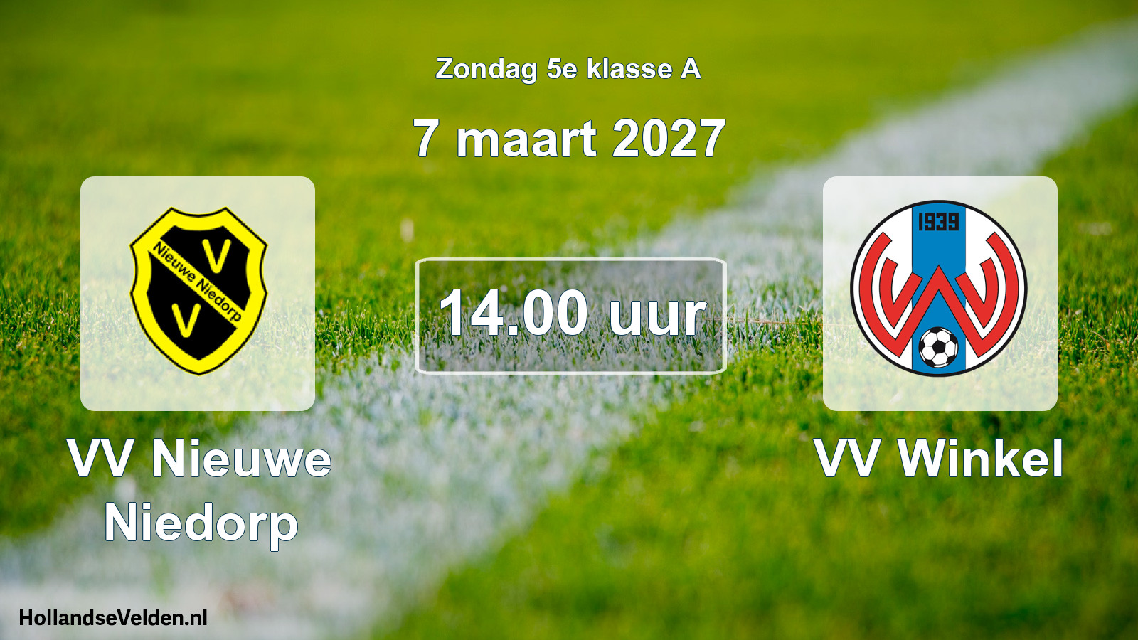 Scheduled Match: VV Nieuwe Niedorp - VV Winkel (7 March 2027)