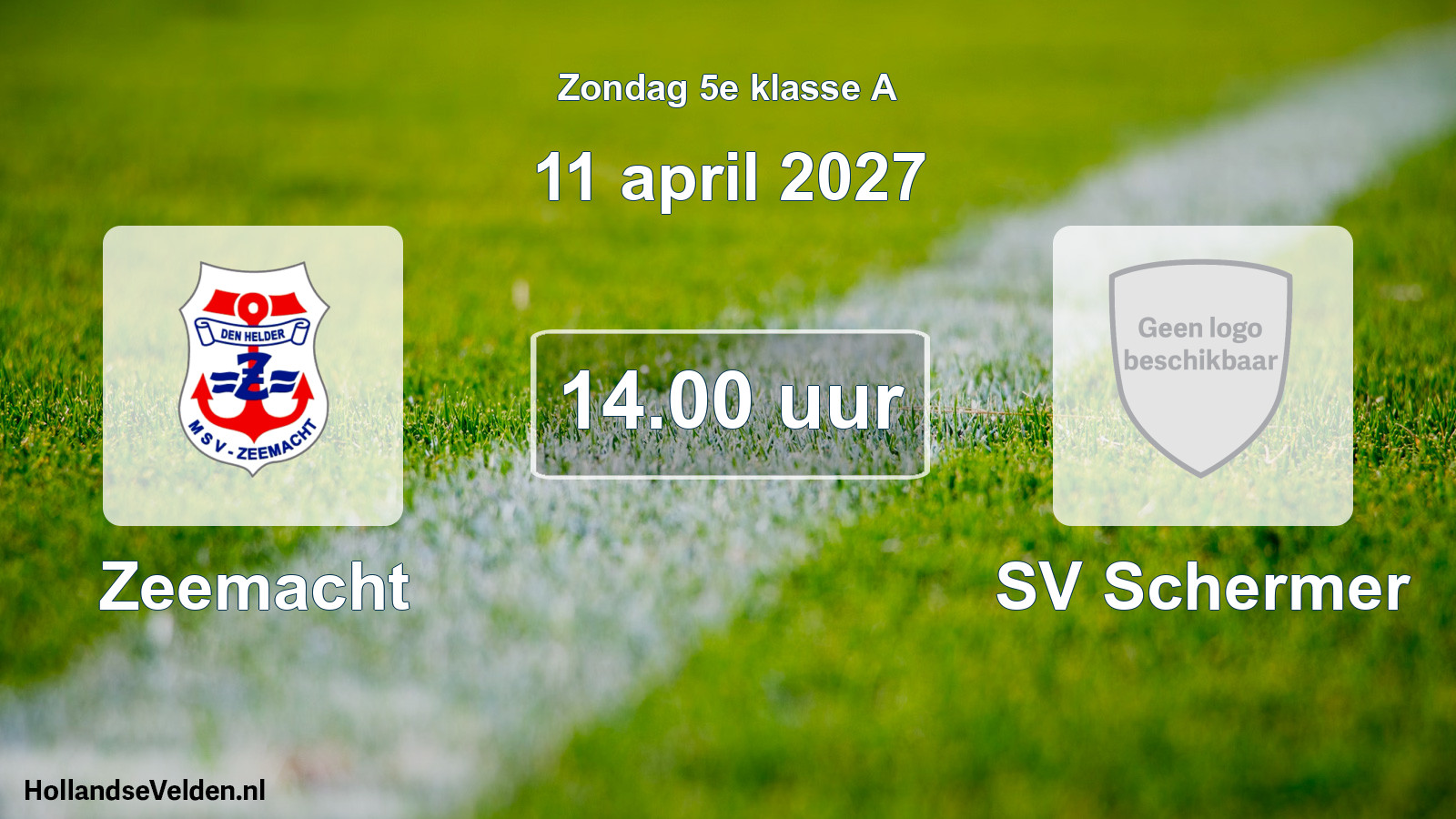 Geplande wedstrijd: Zeemacht - SV Schermer (11 april 2027)