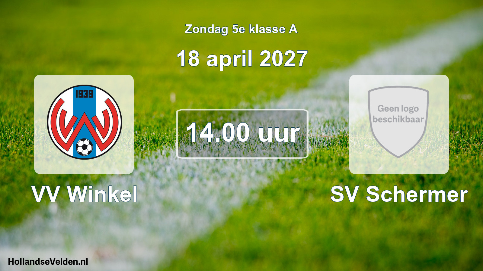 Geplande wedstrijd: VV Winkel - SV Schermer (18 april 2027)