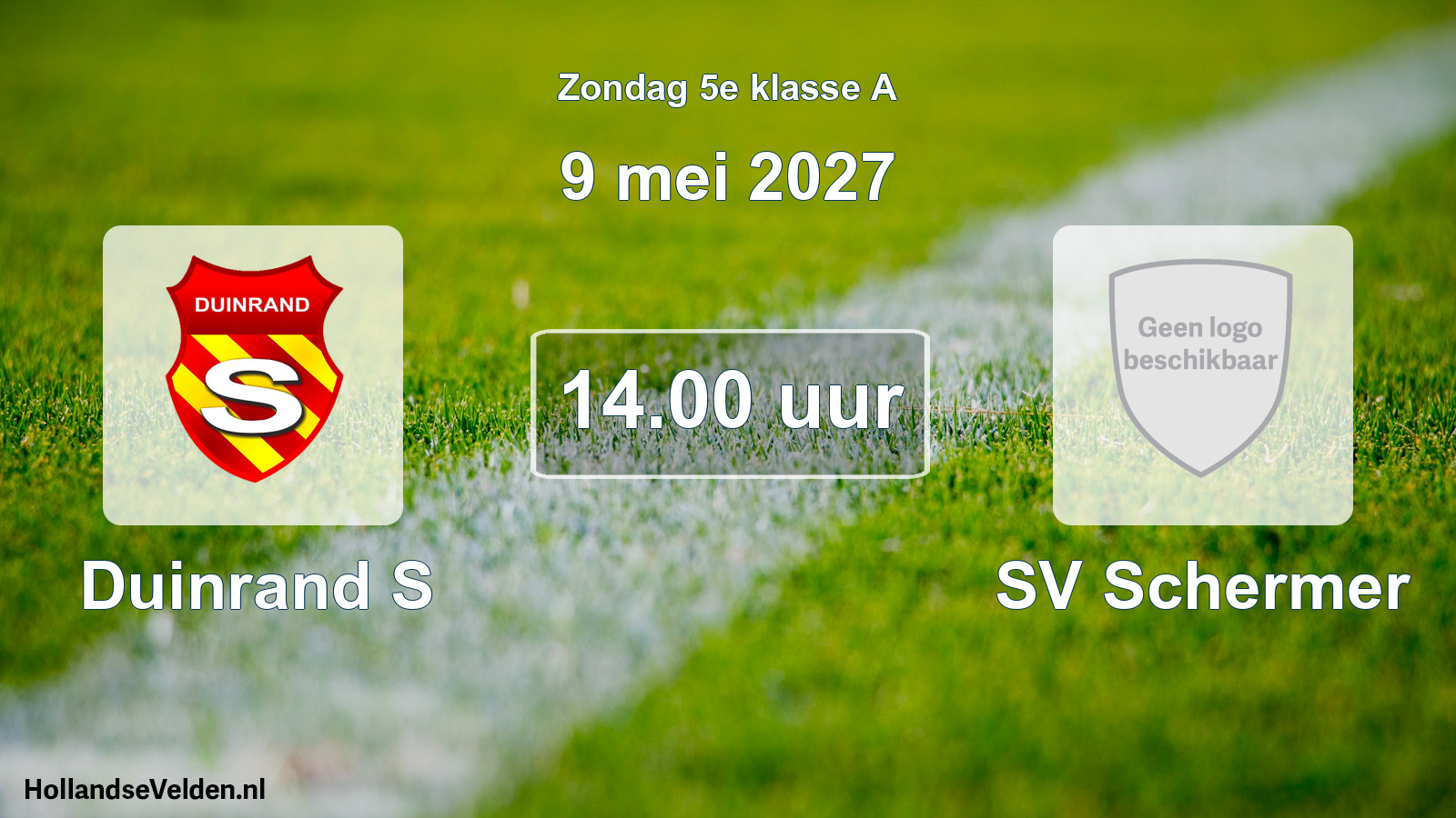 Geplande wedstrijd: Duinrand S - SV Schermer (9 mei 2027)