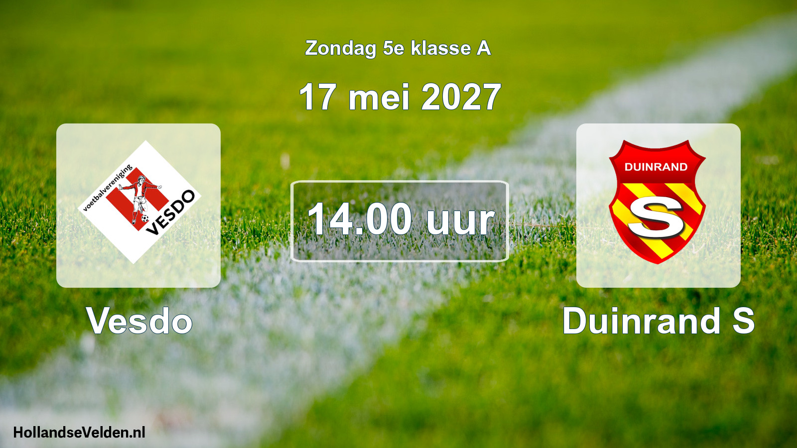 Geplande wedstrijd: Vesdo - Duinrand S (17 mei 2027)