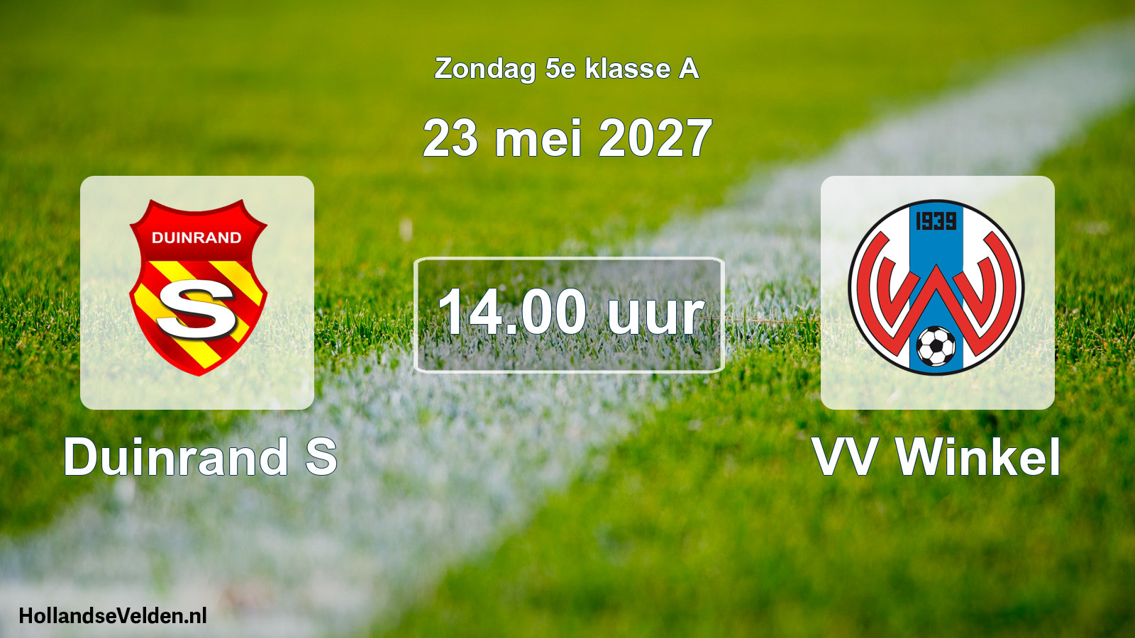 Geplande wedstrijd: Duinrand S - VV Winkel (23 mei 2027)
