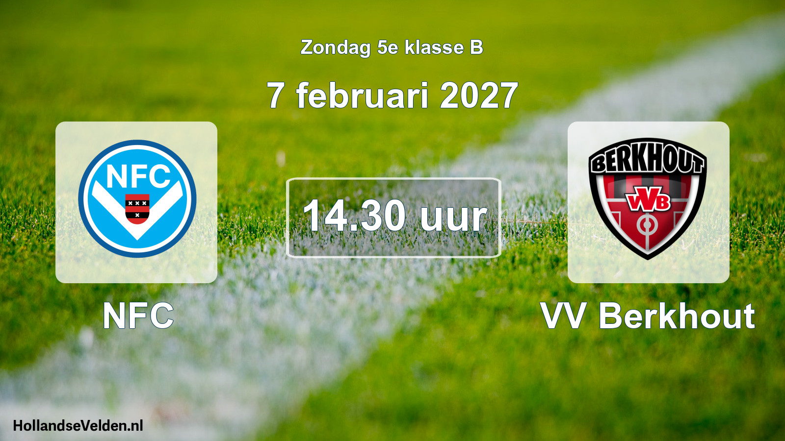 Geplande wedstrijd: NFC - VV Berkhout (7 februari 2027)