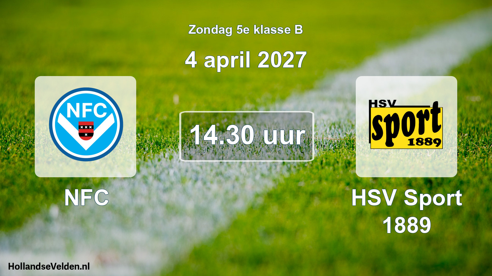 Geplande wedstrijd: NFC - HSV Sport 1889 (4 april 2027)