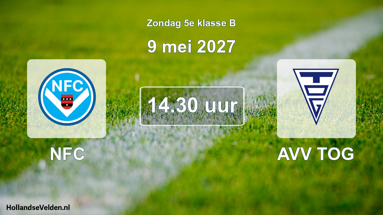 Geplande wedstrijd: NFC - AVV TOG (9 mei 2027)
