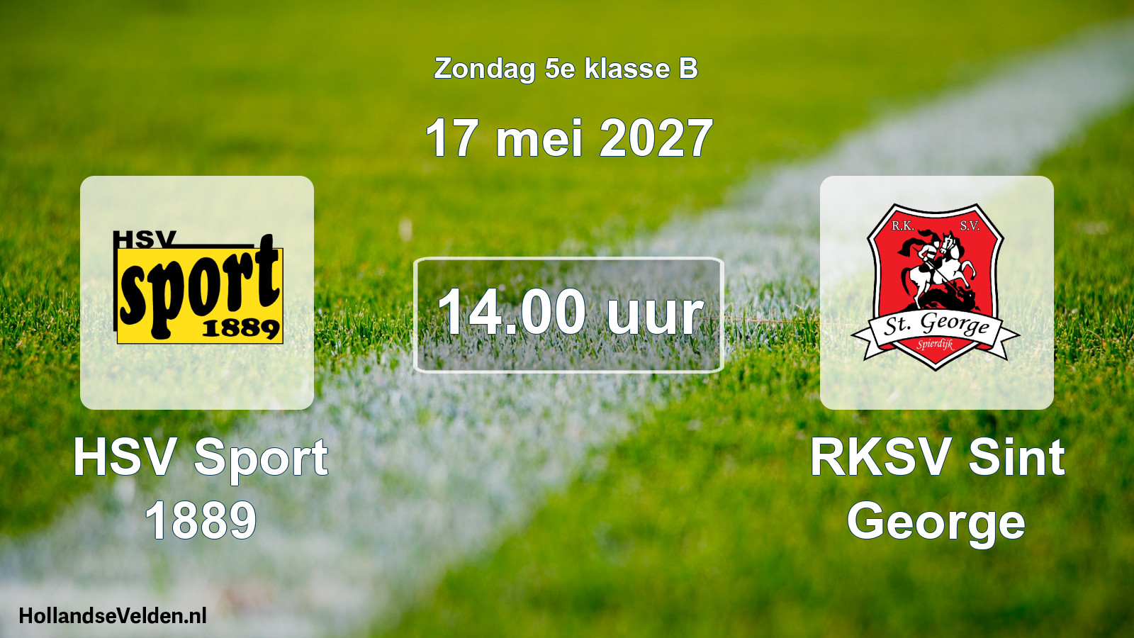 Geplande wedstrijd: HSV Sport 1889 - RKSV Sint George (17 mei 2027)