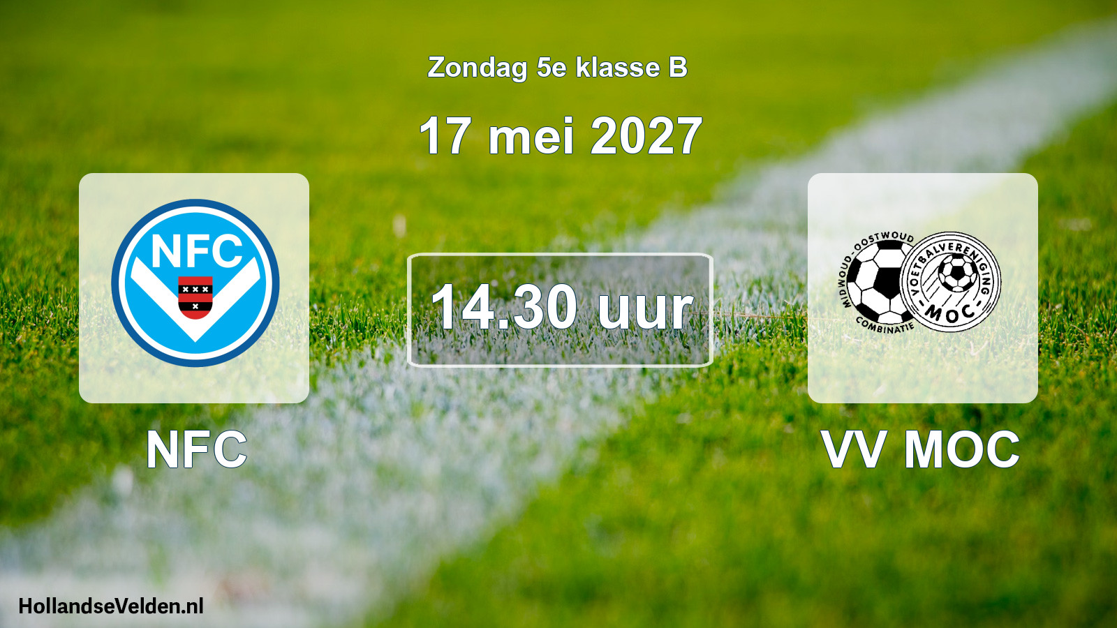 Geplande wedstrijd: NFC - VV MOC (17 mei 2027)