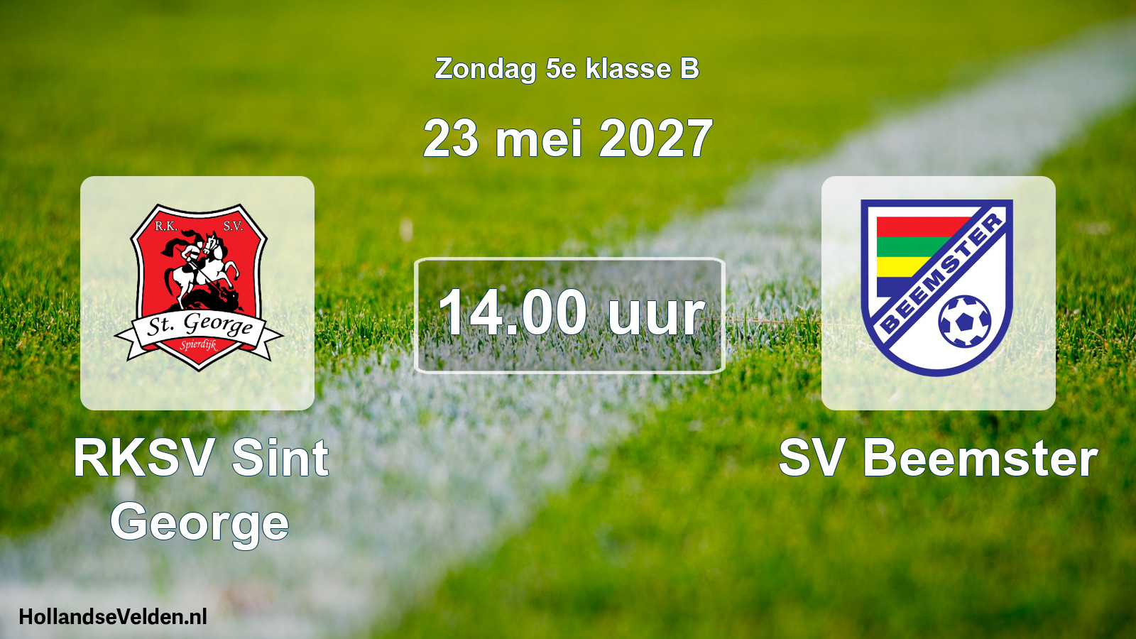 Geplande wedstrijd: RKSV Sint George - SV Beemster (23 mei 2027)
