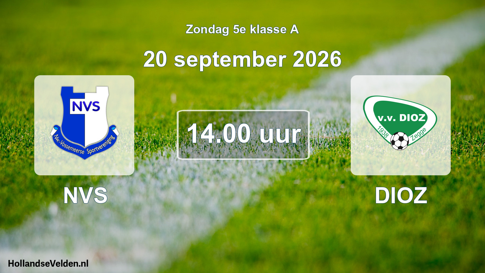 Geplande wedstrijd: NVS - DIOZ (20 september 2026)